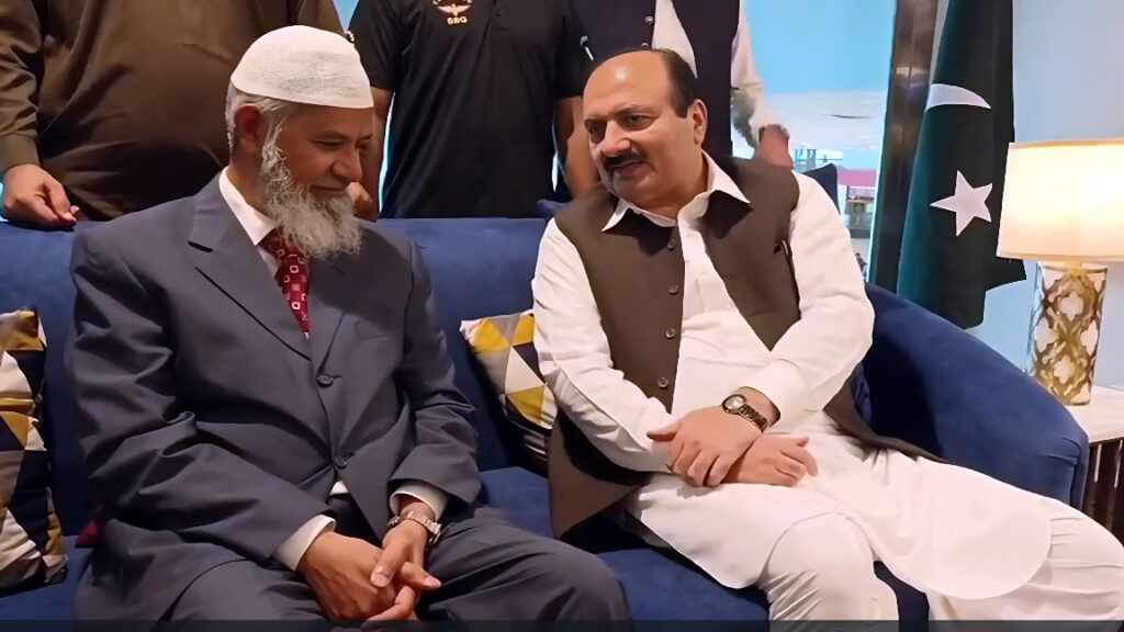 Dr. Zakir Naik arrives in IsB for lecture series, Rana Mashood receives him