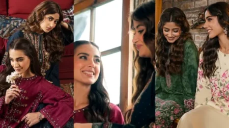 Iqra aziz and Sajal Ali together for SAPPHIRE winter collection 24